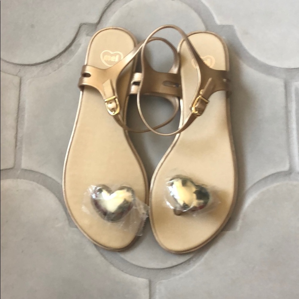 Melissa gold flats